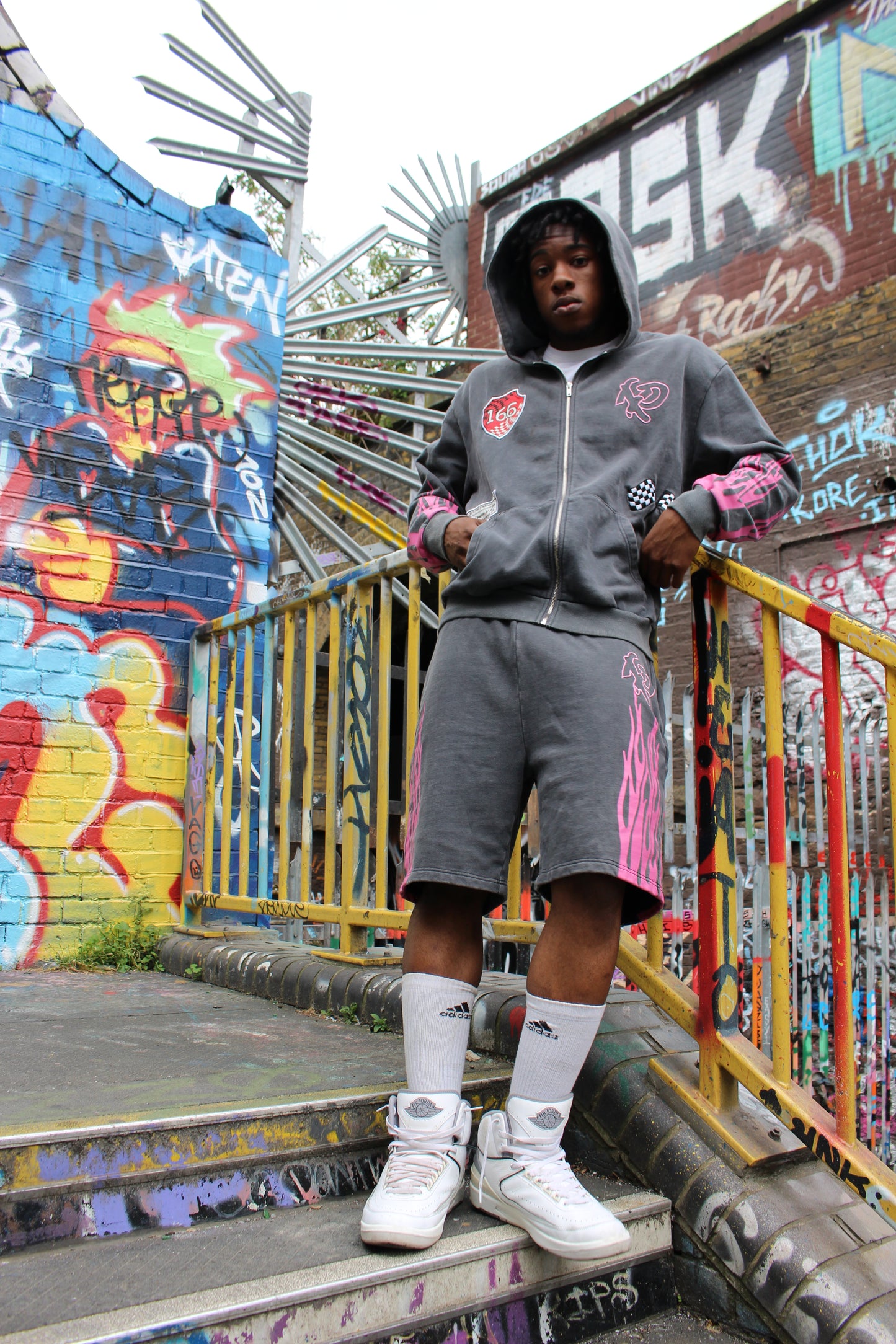 166 Racer Shorts-Set (Smoke Rose)