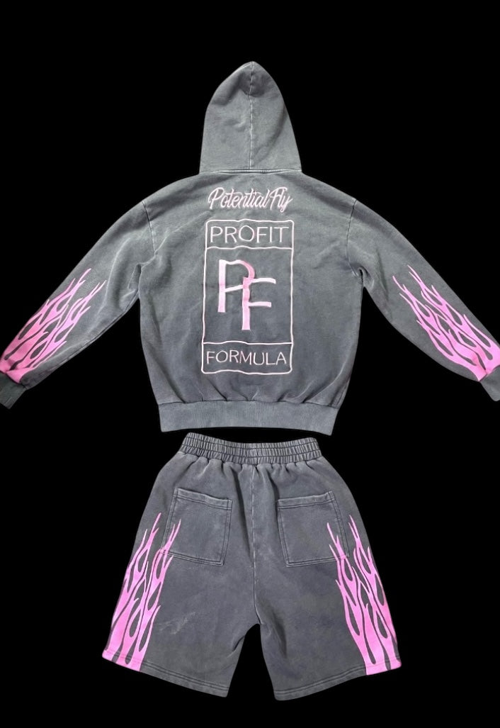 166 Racer Shorts-Set (Smoke Rose)